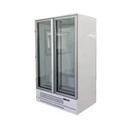 Supermarket Commercial Vertical Plug In Upright Glass Door Cold Energy Drink Beverage Display Refrigerator Freezer