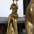 classical ballet dancer statue bronze / brass dancing girl sculpture for garden