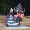 Ganesha Backflow Incense Burner Elephant god Emblem Auspicious and Success Ceramic Cone Censer Home Decor