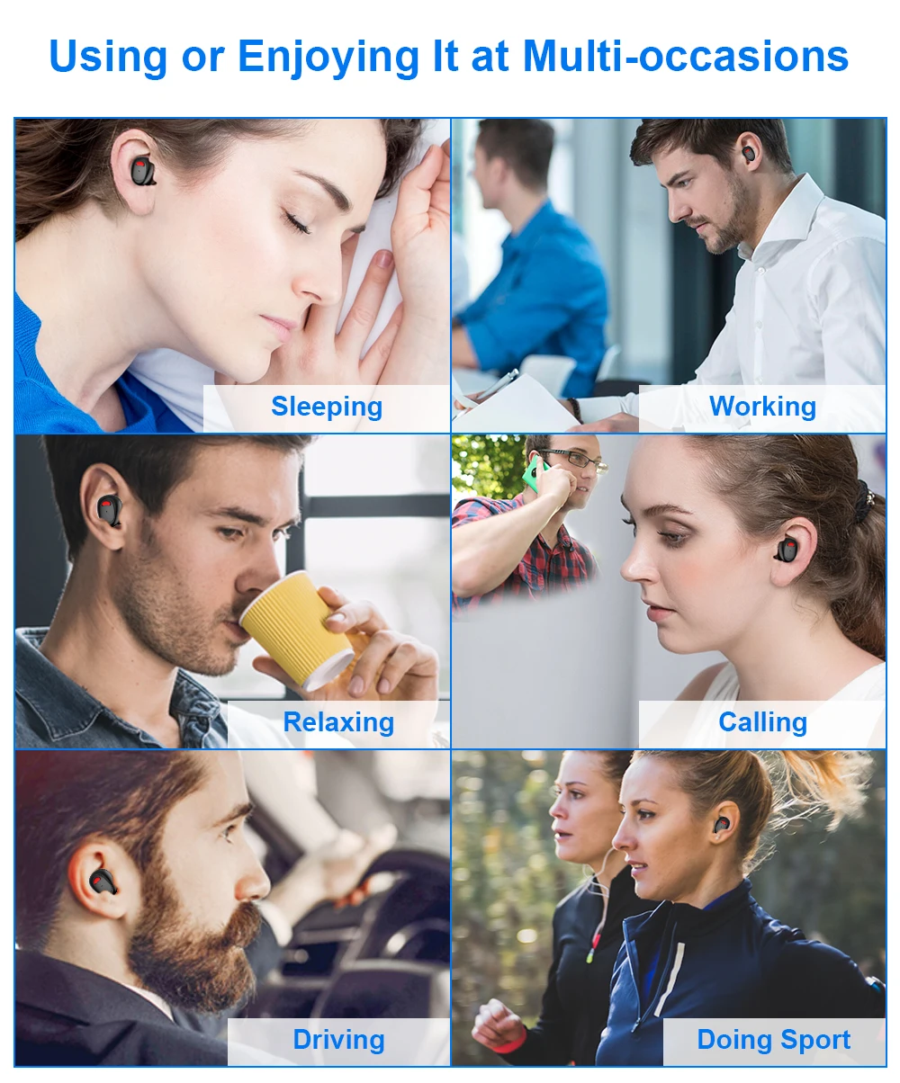 New Bee NB-T01 Wireless V5.0 TWS Earphone with Charging Case - ANKUX.COM