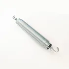 Metal piano wire extension spring with clip ends