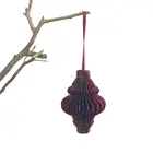 Personalized christmas family ornaments 2019 hot sale chinese lantern shape honeycomb ball decoration christmas