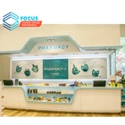 Shopping Mall Medicine Shop Furniture MDF Pharmacy Store Counter