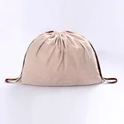 2020 customized cheap logo printed velvet jewelry drawstring pouch dust bag