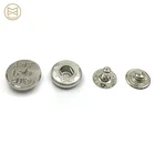 Snap Button Alloy Buttons Eco-friendly Zinc Alloy Custom Logo Engraved Round Silver Metal Snap Button
