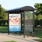 Modern design bus shelter scrolling light box frame