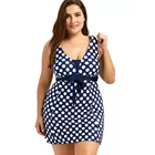 Women Swimwear One Pieces Swimsuits Bathing Swimming Suits Printed Skirt-style Plus Size Swimsuit Backless Bikini