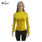 Hot selling fashion long sleeve ladies bandages tops women t shirt