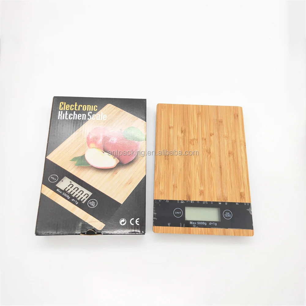 digital scale type bamboo material electronic scale 5kgs kitchen