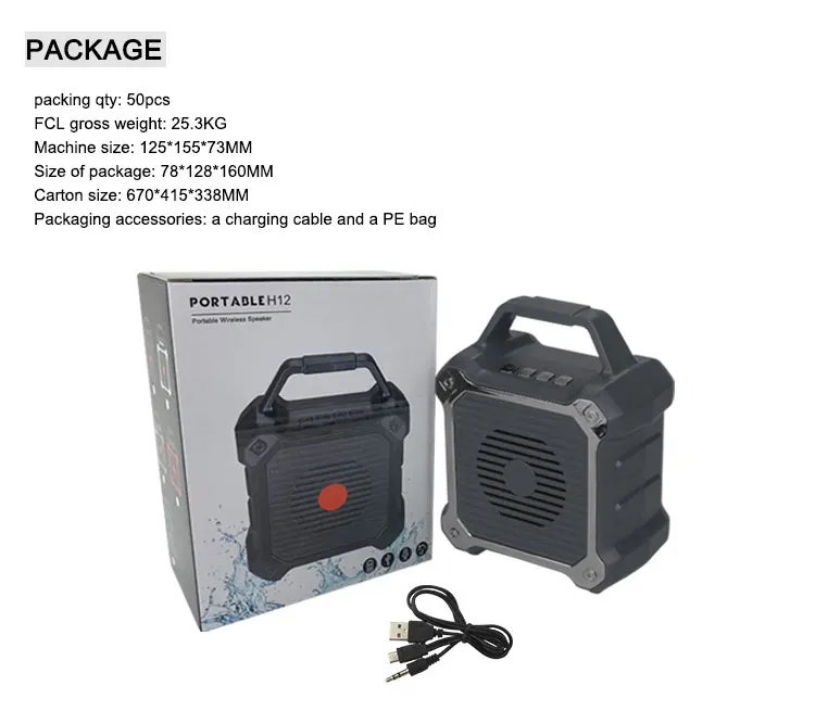 Portable portable FM BT TF USB playbck mode Plastic Blue-tooth speaker - ANKUX.COM