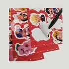 Custom a4 a5 custom kiss cut sticker sheet vinyl label sticker printing kiss cut sticker