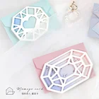 Decorative stationery gift custom girl birthday greeting cards hot stamping details gifts with envelope