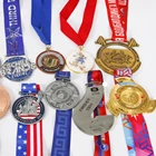 Wholesale gold zinc alloy marathon sports medal with best quality fiesta trophy blank custom 3d metal medal