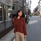 ASM ANNA winter loose nine point harem trousers cashmere wool knitting turnip pants