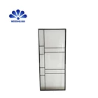 Simple new style aluminum strip embedded decorative glass