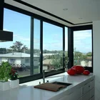 latest designs double glazed Aluminum Frame Sliding glass window price