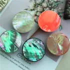 natural shell pearl mobile phone grip finger ring holder for phone popping socket expanding stand and grip popping grip