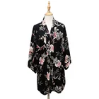 Wholesale 2020 New Long Cardigan Custom Fashionable Stylish Casual Wear 100%Viscose Printed Floral Kimono Spring Season