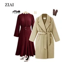 hot selling wool blend coat womens Large size women's clothing wide loose coat long wool overcoat 100% wool camel coat
