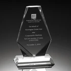 Clear Honorable blank plaque crystal award trophy for customer
