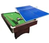 factory wholesale wooden billiard pool table with ping pong top