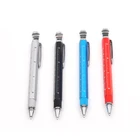 4 in 1 Multi function Metal ballpoint tool pen with beer opener twist function screwdriver with ruler pen