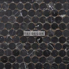 Marble Mosaic Penny Round Black Marquina Bathroom Tile