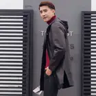 Wholesaler Men's Fashion Genuine leather lambskin trench coat with hood jacket for men winter