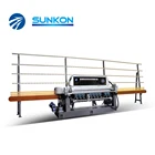 Glass Deep Processing PLC 10 Motors Straight Line beveling Glass polishing machine for CGX361P