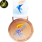wholesale China Custom metal cheap bronze 3D logo engraving marathon 3K 5K running race sports award trophy medallion