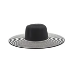 Beach Design Straw Hat Chinese Lady Beach Wear Striped Straw Sun Hat For Retail