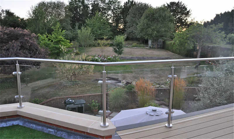 High Quality SS316 Pillar Railing Glass Railing For Patio