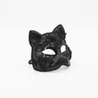 Mask Mask Halloween Black Silk Lovely Cat Face Anime Halloween Kids Mask