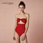 Atlantic Beach OEM/ODM Bow Bra Retro Sexy Women One Piece Swimwear ladies Swimsuit