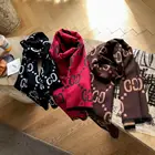New design GG double sided cashmere scarf simple letter versatile double g shawl