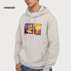 Hoodies MGOO Cream DTG Print Hoodies Men's Size Custom Print Large Graphic Heavy Weight Cotton Pullover Hoodies