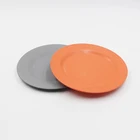 Custom print reusable 9 inch melamine bamboo fiber dinner plates