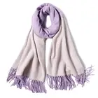 2020 Fashion Custom Knitted Winter Knit Cashmere Scarves Acrylic Viscose Wool Scarf Women