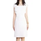 2020 summer new cascade ruffles sleeve white elegant casual women dresses