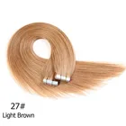 Double Sided Grade 8A 9A 10A Peruvian Hair Human Natural Black Tape Hair Extensions Human Hair Extensions Tape In