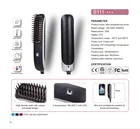 ポータブル軽量調整可能な温度ミニストレートヘアアイロンブラシ電気髭櫛中国 plancha デ pelo