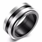 Ring Titanium Black Mens Ring Custom Logo Stainless Steel Ring Blanks Titanium Men Men Black Stainless Steel Ring