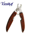 Lotus wood handle stainless steel animal pet nail clippers for dog cat