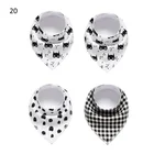 4-Pack 100% Organic Cotton Absorbent Baby Bandana Drool Bibs, Adjustable Baby Bibs Cotton