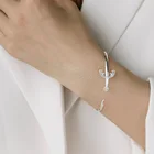 Silver Bangle Sterling Silver Bracelet Faith Hope Love Cross Anchor Open Bangle