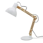 Depuley E27 Warm White Solid Wood Adjustable Swing Arm Table LED Desk Lamp