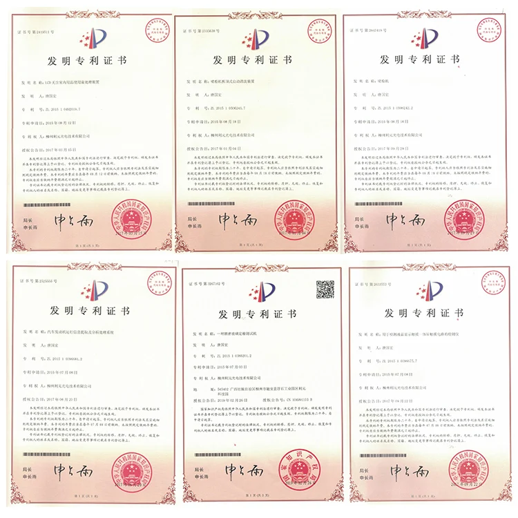 LY patens certificates