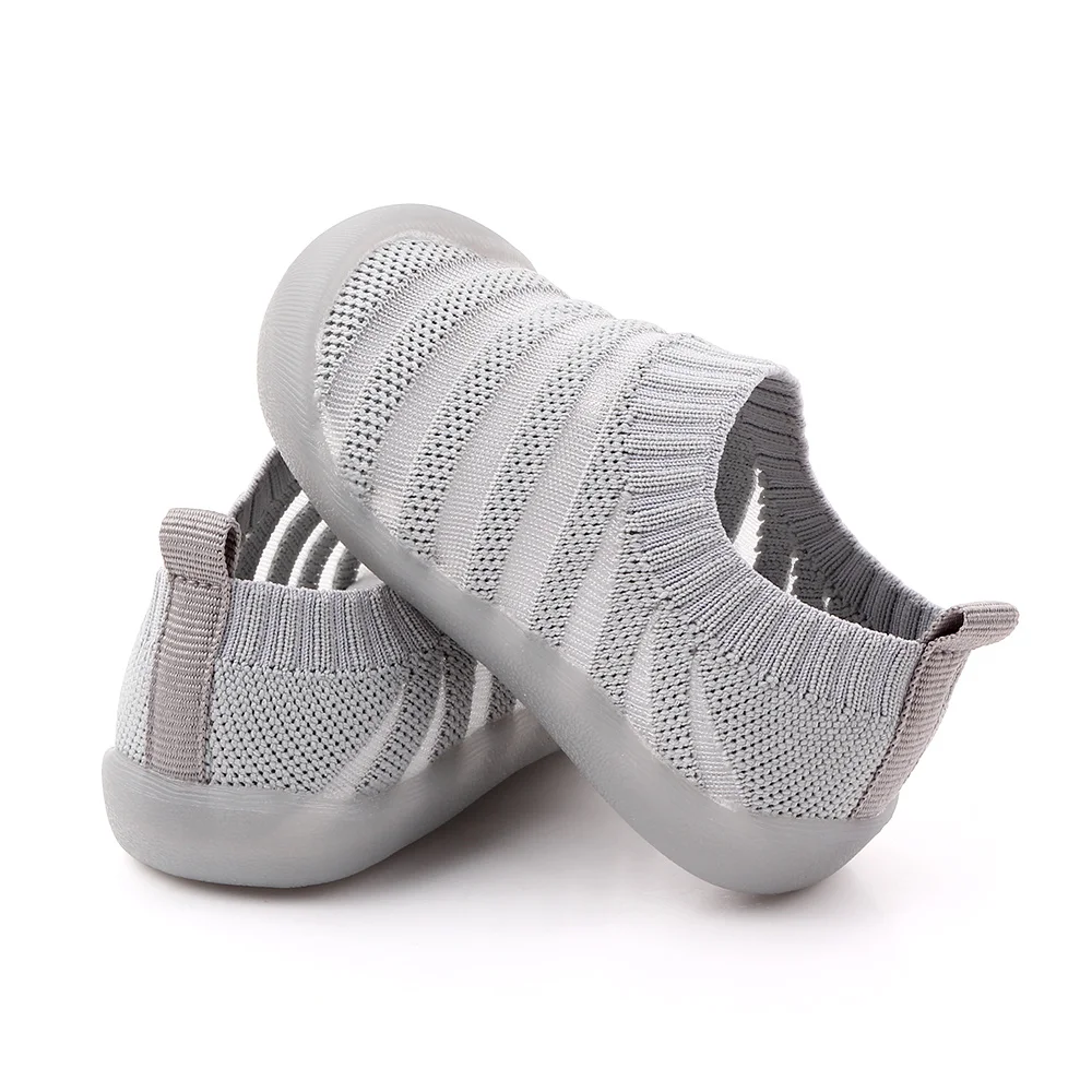 High Quality Baby Shoes Sole Newborn Shoes Design Rubber in Summer Knitting Boy Girl Kids Children EVA Sock OEM Solid Mesh D2448 manufacture