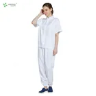 Uniform Protection Blue White Colors Short Sleeve Workwear Uniform For Food Protection