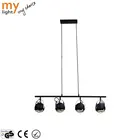 Nordic 5W*4 Black Metal Contemporary Chandelier Pendant Light